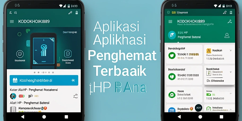 Tampilan antarmuka KODOKHOKI889 untuk penghemat baterai yang efisien.