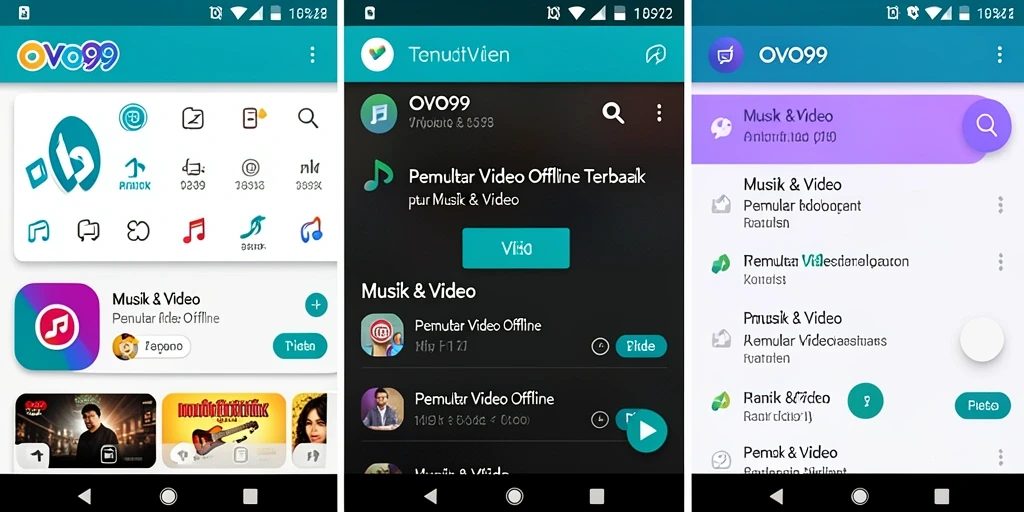 Antarmuka OVO99 yang sederhana dan mudah digunakan untuk Pemutar Video Offline.