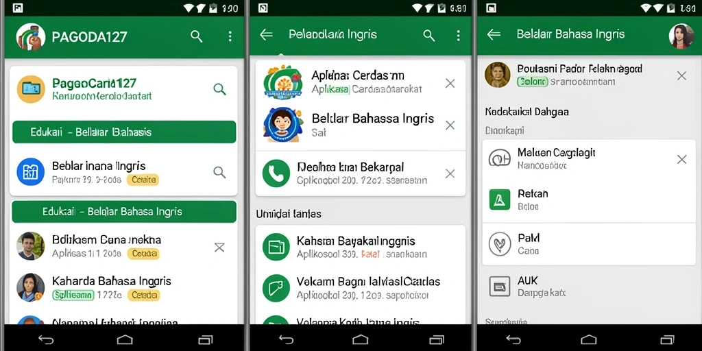 Antarmuka aplikasi PAGODA127 menampilkan fitur belajar yang interaktif dan menarik.