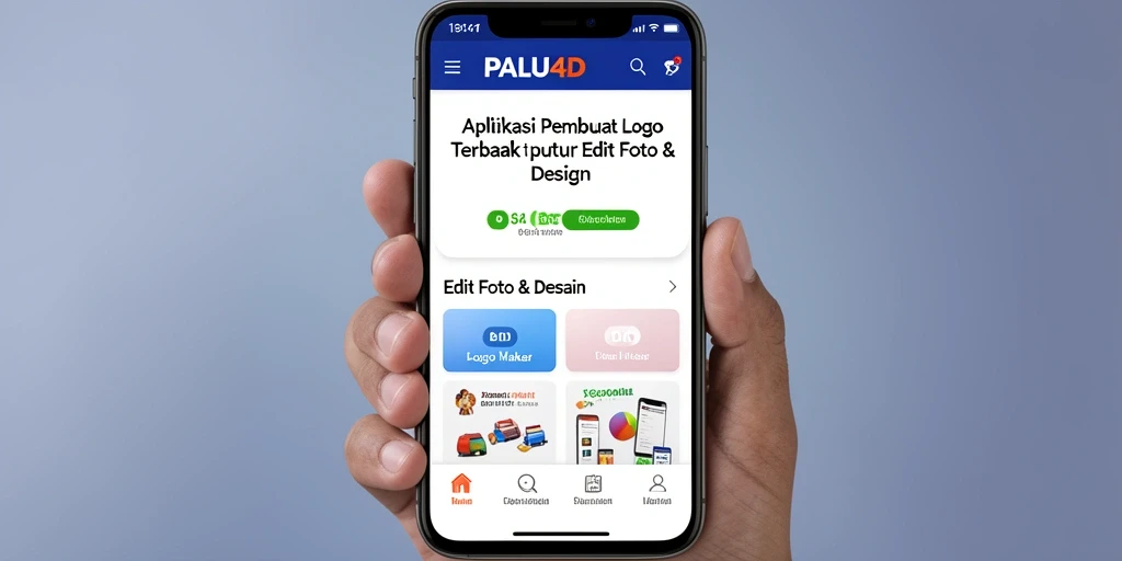 Antarmuka PALU4D yang user-friendly untuk membuat logo yang menarik.