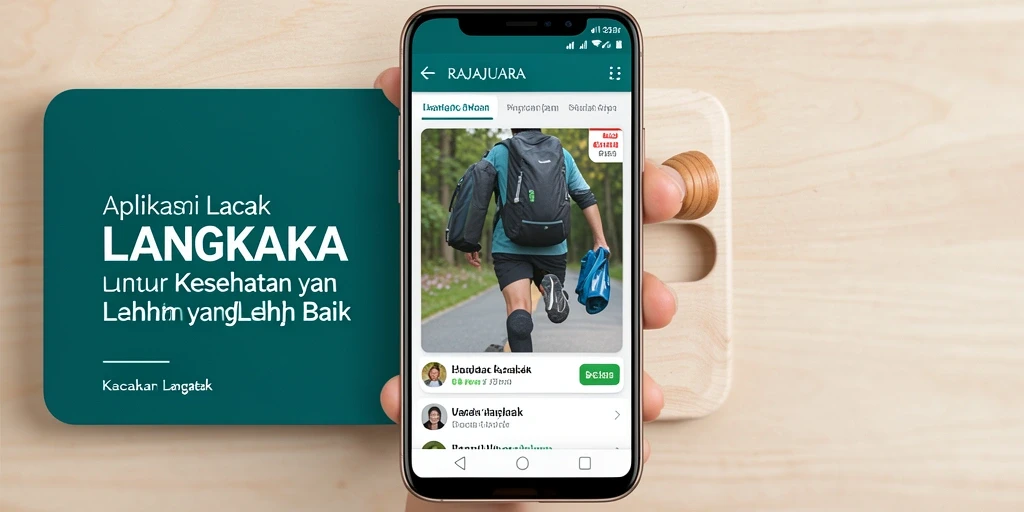 Tampilan antarmuka RAJAJUARA yang user-friendly saat melacak langkah.