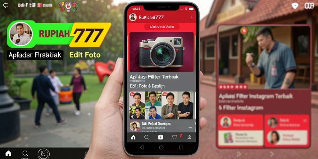Tampilan antarmuka aplikasi Filter Instagram yang menarik dan user-friendly.