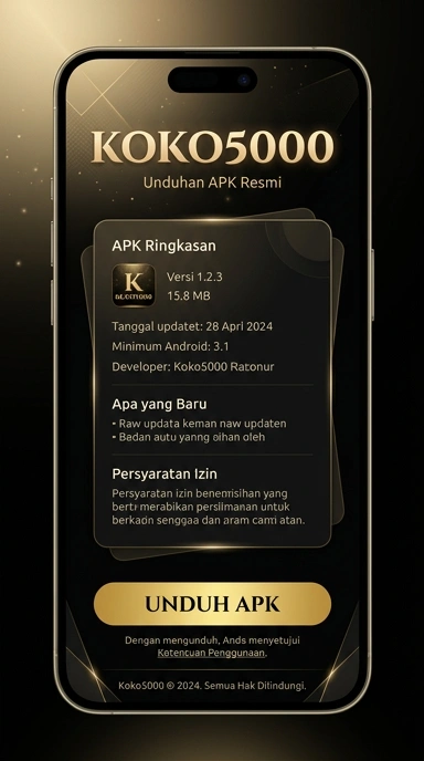 Tampilan halaman APK koko5000